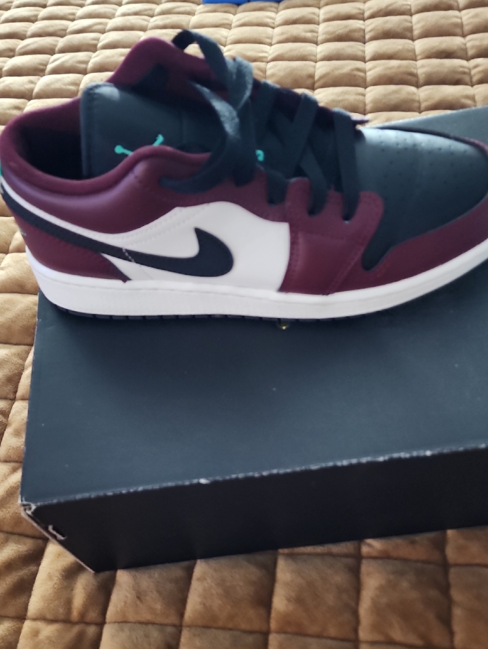 Nike Women’s Low-Top Sneakers in Burgundy/Black/White